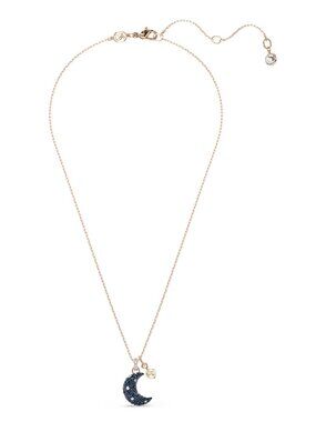 Swarovski Sublima pendant Crystal pearl, Moon, Multicolored 18K rose gold finish